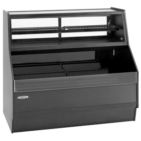 Federal Industries ESSRC-5052 Elements 50" Black Air Curtain Merchandiser with Convertible Top