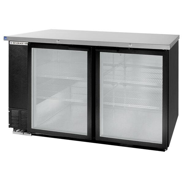 Beverage-Air BB58HC-1-G-B-WINE 59" Black Counter Height Glass Door Back Bar Wine Refrigerator