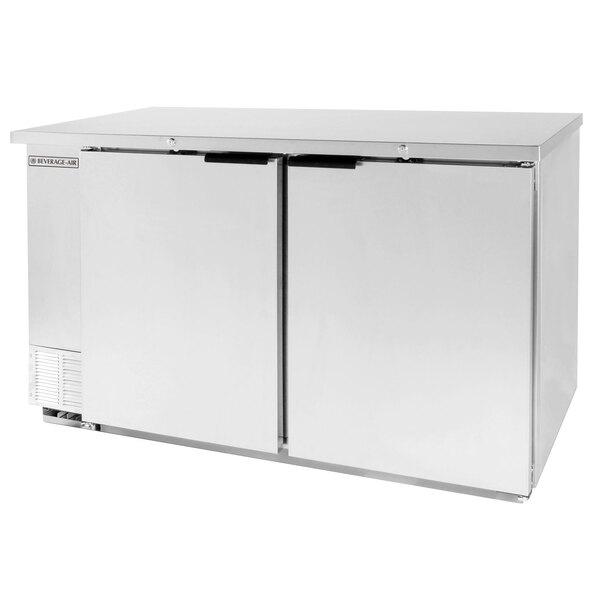 Beverage-Air BB58HC-1-S-WINE 59" Stainless Steel Counter Height Solid Door Back Bar Wine Refrigerator