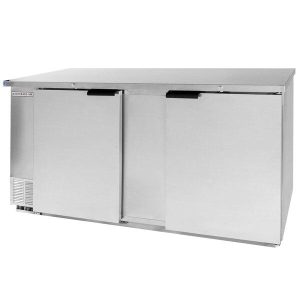 Beverage-Air BB68HC-1-S-WINE 68" Stainless Steel Counter Height Solid Door Back Bar Wine Refrigerator