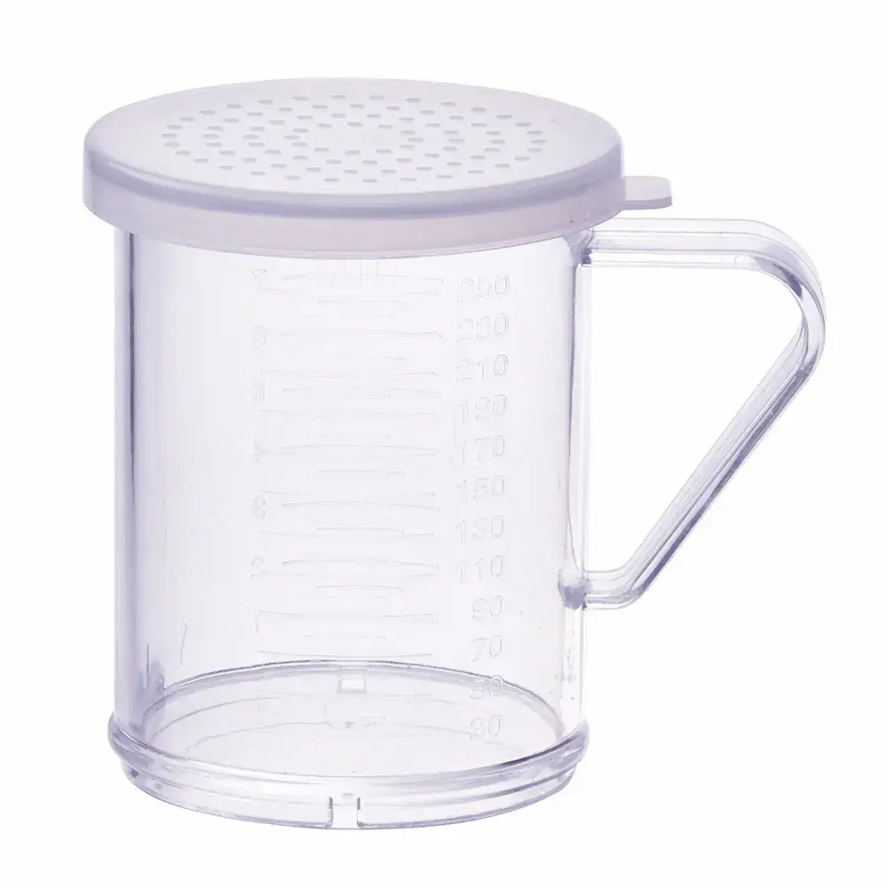 Winco PDG-10CM 10 oz Shaker/Dredge w/ Handle, Polycarbonate
