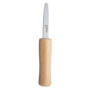 Winco KCL-2 Oyster Clam Knife w/ 2 7/8" Blade & Wooden Handle