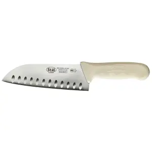 Winco KWP-70 7" Santoku Knife w/ High Carbon Steel Blade & White Poly Handle Write a Review!KaTom #: 080-KWP70 • MPN: KWP-70