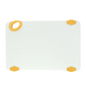 Winco CBN-1218YL Plastic Cutting Board - 12" x 18", Yellow