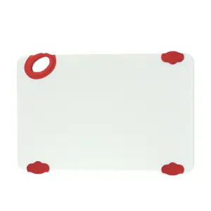 Winco CBN-1218RD Plastic Cutting Board - 12" x 18", Red