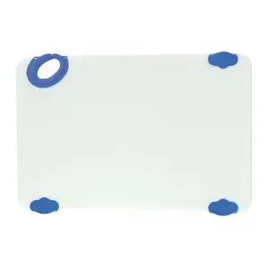 Winco CBN-1218BU Plastic Cutting Board - 12" x 18", Blue