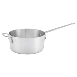 Winco ASP-7 7 qt Aluminum Saucepan w/ Solid Metal Handle