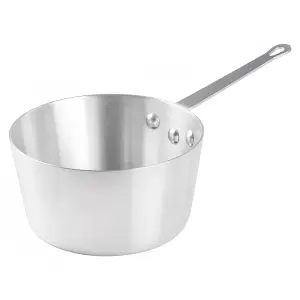 Winco ASP-1 1 qt Aluminum Saucepan w/ Solid Metal Handle