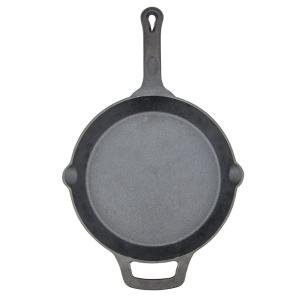 Winco CAST-10 10" Round Pre Seasoned Cast Iron Skillet w/ Handle