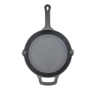 Winco CAST-12 12" Round Pre Seasoned Cast Iron Skillet w/ Handle