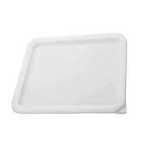 Winco PECC-L Container Cover for 12, 18 & 22 qt Square Storage Containers, Polyethylene, White