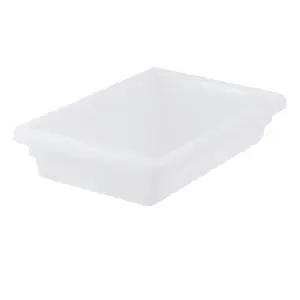 Winco PFHW-3 Food Storage Box - 18x12x3", Stackable, White
