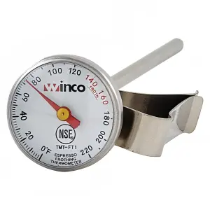 Winco TMT-FT1 Dial Type Frothing Thermometer w/ Clip, 0 220 Temperature Range
