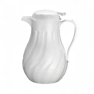 Winco VSW-20W 20 oz Beverage Server, Plastic, White