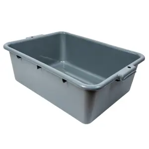 Winco PL-7G Bus Box - 21 1/2" x 15" x 7", Gray