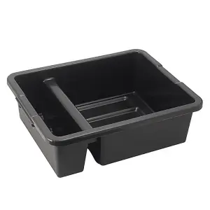 Winco PLTC-7K Bus Box w/ (2) Compartments - 21" x 16 3/4" x 6 1/2", Black