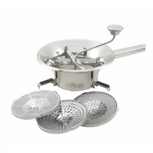 Winco SVM-12 5 qt Food Mill w/ (5) Grids, 3 lb per Minute Capacity, Stainless