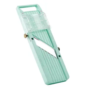 Winco MDL-5P Japanese Mandoline Slicer w/ (3) Slice Settings - Stainless Steel Blades, Plastic Frame, Green