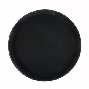 Winco TRH-14K Easy Hold Tray - 14" Round Tray, Black