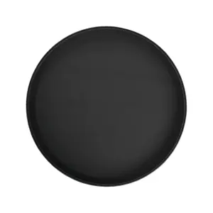 Winco TFG-16K 16" Round Serving Tray - Fiberglass, Black
