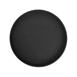 Winco TFG-11K 11" Round Serving Tray - Fiberglass, Black