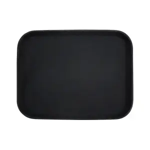 Winco TRH-1418K Rectangular Easy Hold Tray, 14" x 18", Black