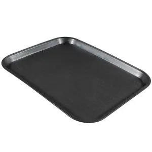 Winco FFT-1216K Plastic Fast Food Tray - 16"L x 12"W, Black