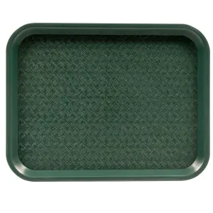 Winco FFT-1014G Plastic Fast Food Tray - 14"L x 10"W, Green