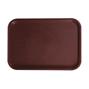Winco FFT-1014U Plastic Fast Food Tray - 14"L x 10"W, Burgundy