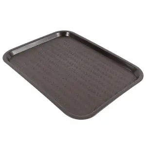 Winco FFT-1216B Plastic Fast Food Tray - 16"L x 12"W, Brown