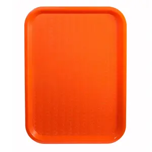 Winco FFT-1418O Plastic Fast Food Tray - 18"L x 14"W, Orange