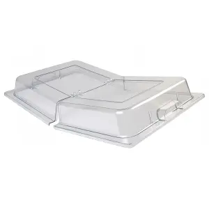 Winco C-DPFH Full Size Dome Hinged Cover, Polycarbonate