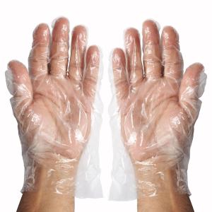 Winco GLP-L 500 Disposable Textured Gloves, Size Large, Polyethylene