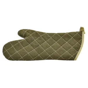Winco OMF-15 15" Conventional Oven Mitt - Cotton, Green