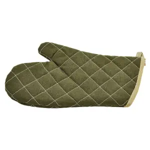 Winco OMF-13 13" Conventional Oven Mitt - Cotton, Green