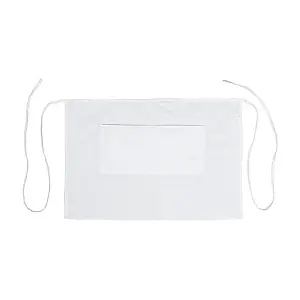 Winco WA-2819W 2 Pocket Waist Apron - 28" x 19", Poly/Cotton, White