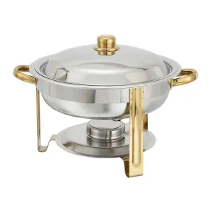 Winco 203 Round Chafer w/ Lift-off Lid & Chafing Fuel Heat