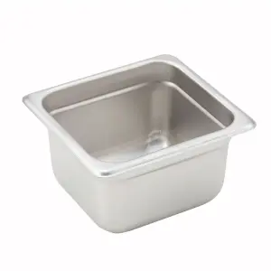Winco SPJH-604 Sixth Size Steam Pan, Stainless