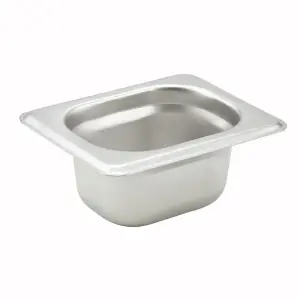 Winco SPJH-1802 Eighteenth Size Steam Table Food Pan, Anti-Jamming, 2" Deep, Stainless