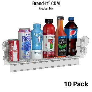 Brand-It Suction Cup Display Glass Door Merchandiser for Stores (Pack of 10)