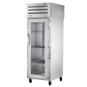 True STR1RPT-1G-1S-HC 27 1/2" One Section Pass Thru Refrigerator, (1) Glass Door, (1) Solid Door, Right Hinge, 115v