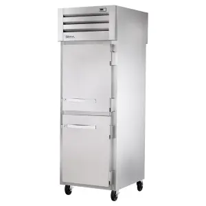 True STR1RPT-2HS-1G-HC 27 1/2" One Section Pass Thru Refrigerator, (1) Glass Door, (2) Solid Doors, Right Hinge, 115v