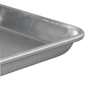 Winco ALXP-1013 1/4 Quarter Size Bun / Sheet Pan - 13" x 9 1/2", 20 gauge Aluminum