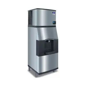 Manitowoc Ice IYT0900W/SPA312 785 lb Indigo NXT™ Half Cube Ice Machine w/ Dispenser - 180 lb Storage, Bucket Fill, 208-230v/1ph
