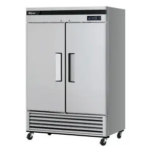 Turbo Air TSR-49SD-N6 54 3/8" Two Section Reach In Refrigerator, (2) Left/Right Hinge Solid Doors, 115v