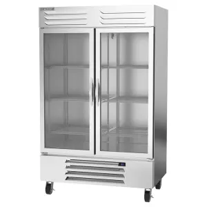Beverage-Air RB49HC-1G 52" Two Section Reach In Refrigerator, (2) Left/Right Hinge Glass Doors, 115v