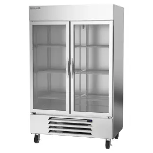 Beverage-Air HBR49HC-1-G 52" Two Section Reach In Refrigerator, (2) Left/Right Hinge Glass Doors, 115v
