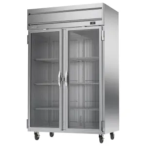 Beverage-Air HRPS2HC-1G 52" Two Section Reach In Refrigerator, (2) Left/Right Hinge Glass Doors, 115v