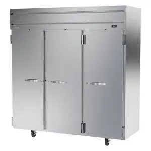 Beverage-Air HRPS3HC-1S 78" Three Section Reach In Refrigerator, (3) Left/Right Hinge Solid Doors, 115v