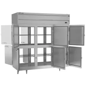Beverage-Air PR3HC-1AHS 78" Three Section Reach In Refrigerator, (6) Left/Right Hinge Solid Doors, 115v